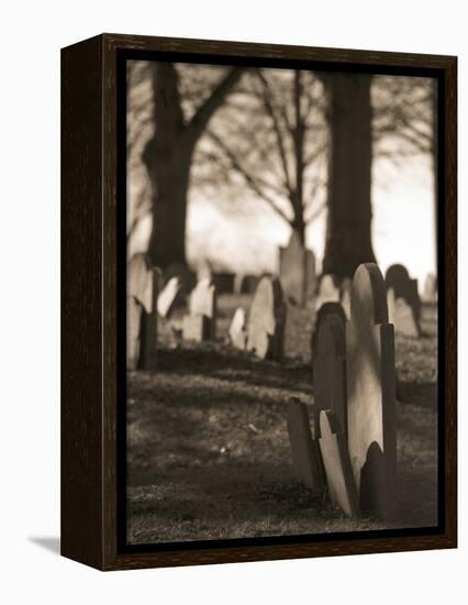 Tombstones in cemetery-Rudy Sulgan-Framed Premier Image Canvas