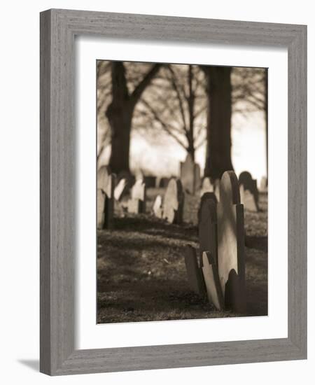 Tombstones in cemetery-Rudy Sulgan-Framed Photographic Print
