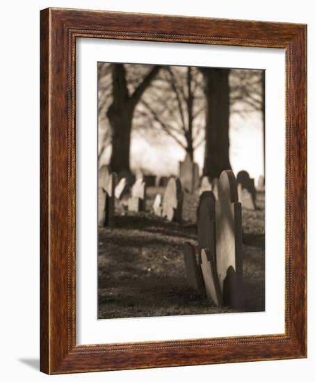 Tombstones in cemetery-Rudy Sulgan-Framed Photographic Print