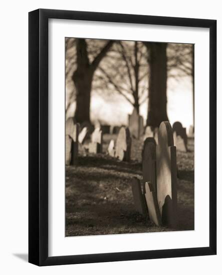 Tombstones in cemetery-Rudy Sulgan-Framed Photographic Print