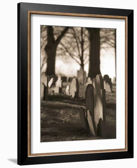 Tombstones in cemetery-Rudy Sulgan-Framed Photographic Print