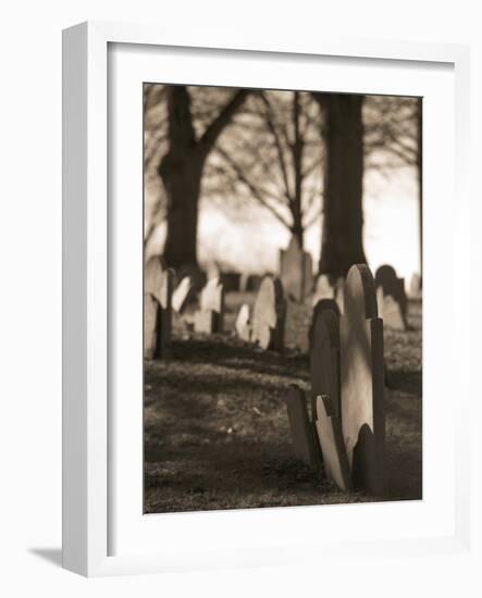 Tombstones in cemetery-Rudy Sulgan-Framed Photographic Print