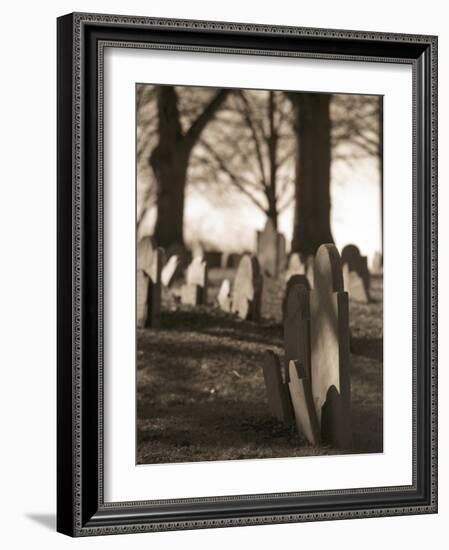 Tombstones in cemetery-Rudy Sulgan-Framed Photographic Print