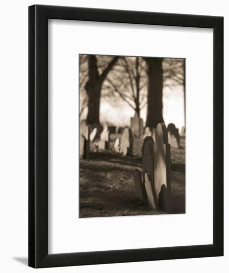 Tombstones in cemetery-Rudy Sulgan-Framed Photographic Print