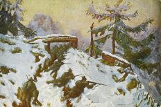 Advanced Trenches, Quota Taround, Soldiers in the Trenches, Italian Propaganda Postcard-Tommaso Cascella-Premier Image Canvas