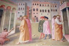 Scenes from the Life of St. Catherine: Saint Catherine's Disputation with the Philosophers-Tommaso Masolino Da Panicale-Framed Premier Image Canvas