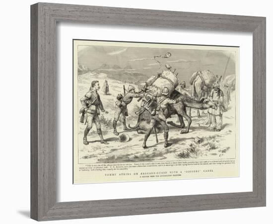 Tommy Atkins on Baggage-Guard with a Bobbery Camel-null-Framed Giclee Print