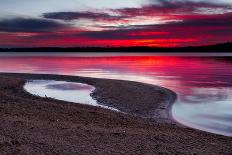 Sunrise on A Sandy Shoreline of Longview Lake in Kansas City-tomofbluesprings-Premier Image Canvas