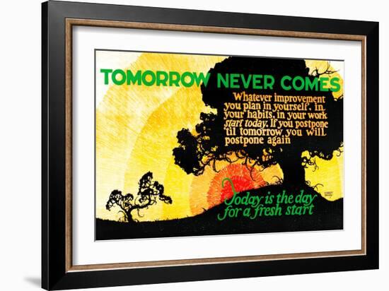 Tomorrow Never Comes-Robert Beebe-Framed Art Print