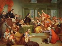 Trial of George Jacobs for Witchcraft, August 5, 1692, 1855-Tompkins Harrison Matteson-Framed Giclee Print