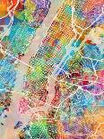Las Vegas City Street Map-Tompsett Michael-Framed Art Print