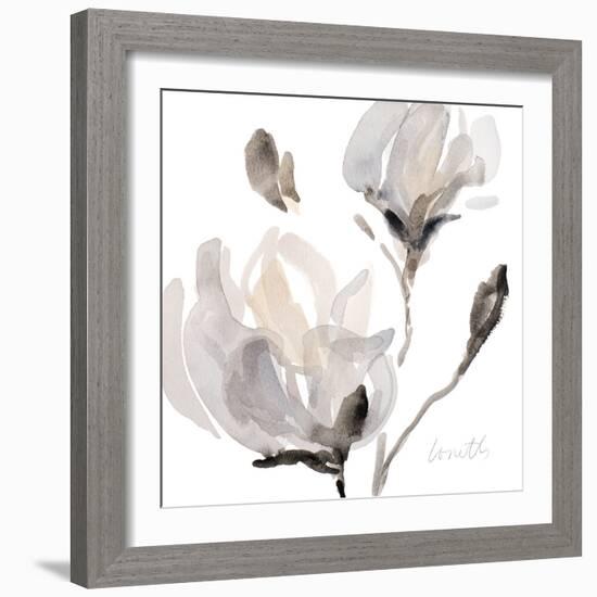 Tonal Magnolias I-Lanie Loreth-Framed Art Print