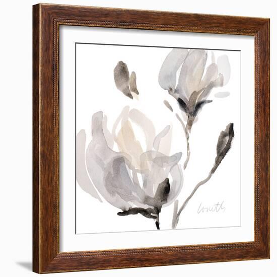 Tonal Magnolias I-Lanie Loreth-Framed Art Print