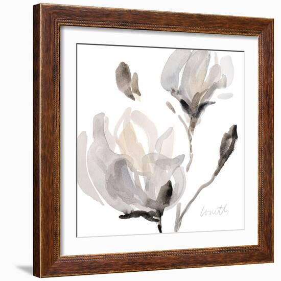 Tonal Magnolias I-Lanie Loreth-Framed Premium Giclee Print