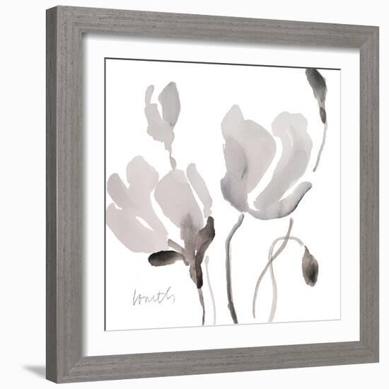 Tonal Magnolias II-Lanie Loreth-Framed Art Print