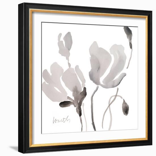 Tonal Magnolias II-Lanie Loreth-Framed Art Print