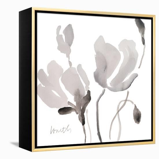 Tonal Magnolias II-Lanie Loreth-Framed Stretched Canvas