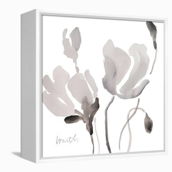 Tonal Magnolias II-Lanie Loreth-Framed Stretched Canvas