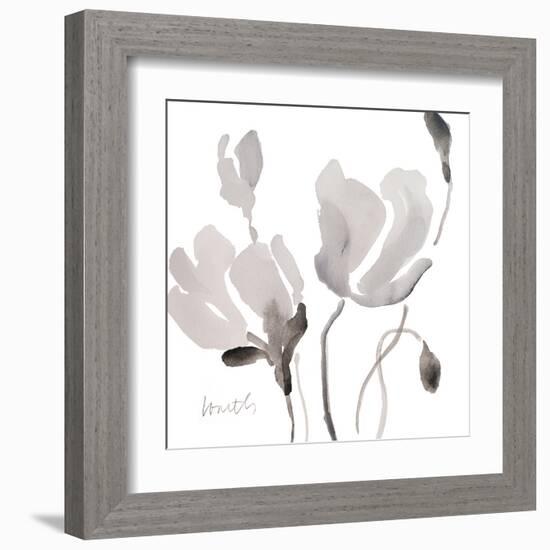 Tonal Magnolias II-Lanie Loreth-Framed Art Print