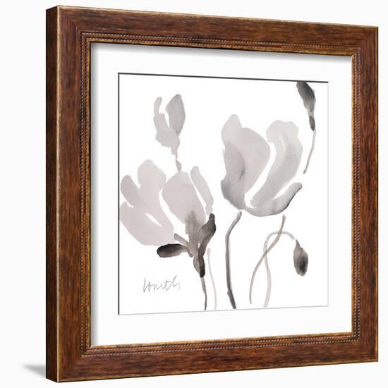 Tonal Magnolias II-Lanie Loreth-Framed Art Print