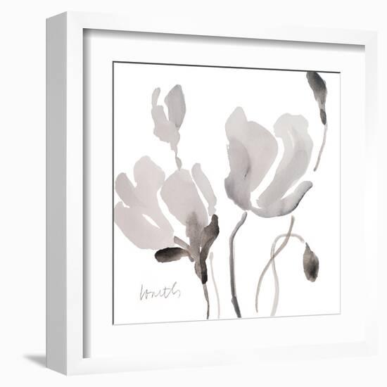 Tonal Magnolias II-Lanie Loreth-Framed Art Print