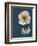 Tonal Poppy on Navy-Albert Koetsier-Framed Art Print