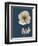 Tonal Poppy on Navy-Albert Koetsier-Framed Art Print