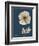 Tonal Poppy on Navy-Albert Koetsier-Framed Art Print