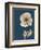 Tonal Poppy on Navy-Albert Koetsier-Framed Art Print