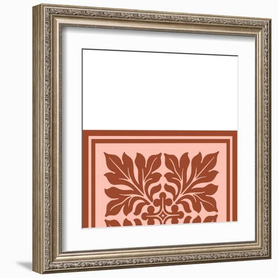 Tonal Woodblock in Coral II-Vision Studio-Framed Art Print