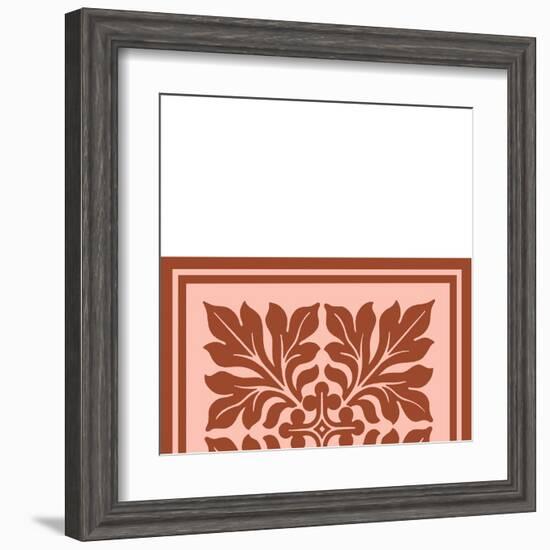 Tonal Woodblock in Coral II-Vision Studio-Framed Art Print