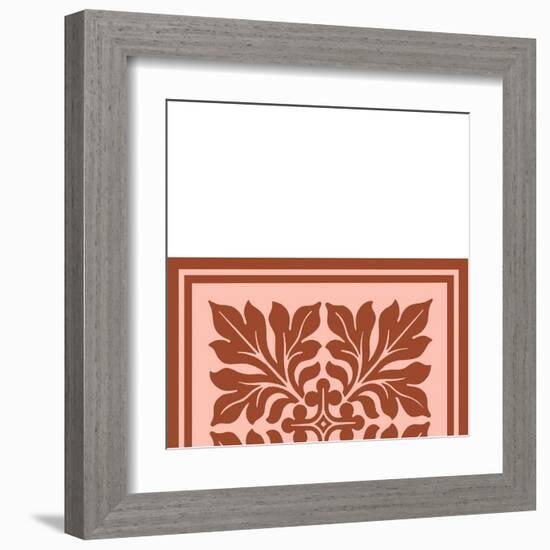 Tonal Woodblock in Coral II-Vision Studio-Framed Art Print