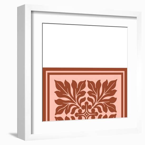 Tonal Woodblock in Coral II-Vision Studio-Framed Art Print