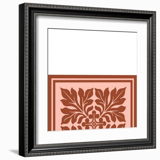 Tonal Woodblock in Coral II-Vision Studio-Framed Art Print