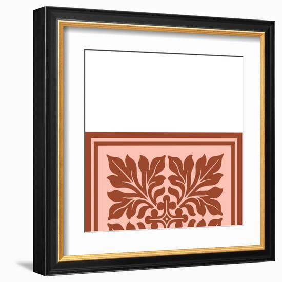 Tonal Woodblock in Coral II-Vision Studio-Framed Art Print