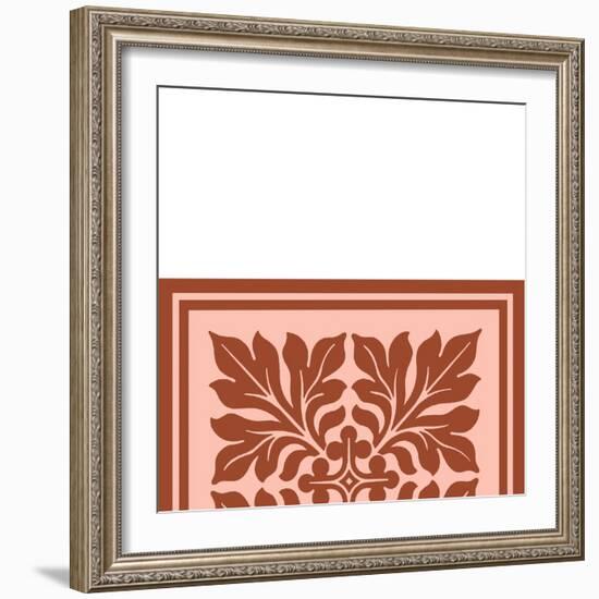 Tonal Woodblock in Coral II-Vision Studio-Framed Art Print