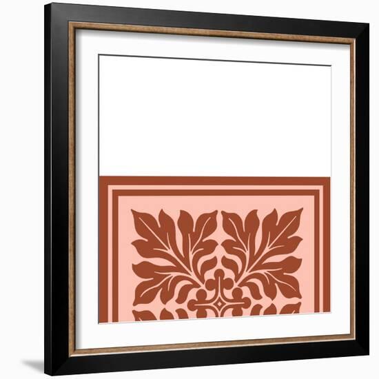 Tonal Woodblock in Coral II-Vision Studio-Framed Art Print