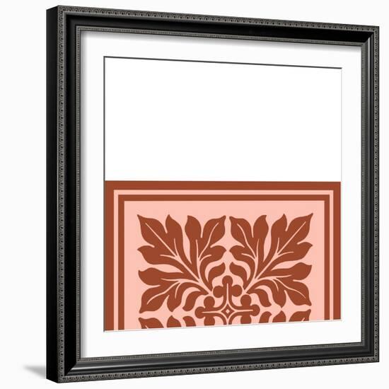 Tonal Woodblock in Coral II-Vision Studio-Framed Art Print