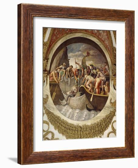 Tondo Showing a Whaling Scene-Giulio Romano-Framed Giclee Print