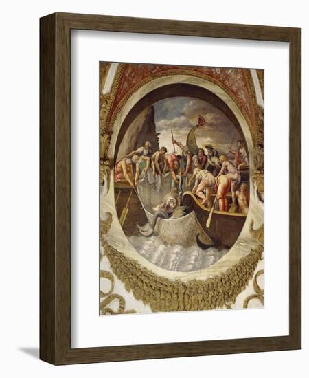 Tondo Showing a Whaling Scene-Giulio Romano-Framed Giclee Print