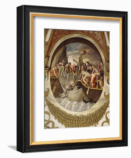 Tondo Showing a Whaling Scene-Giulio Romano-Framed Giclee Print