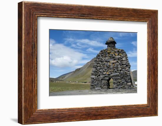 Tone Sculpture, Barour Snaefellsas a Character in Icelandic Sagas, Iceland-Cindy Miller Hopkins-Framed Photographic Print
