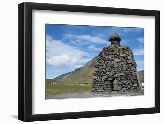 Tone Sculpture, Barour Snaefellsas a Character in Icelandic Sagas, Iceland-Cindy Miller Hopkins-Framed Photographic Print