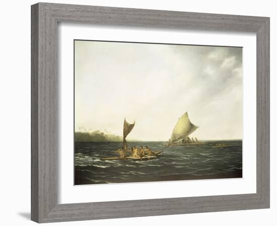 Tonga Canoes-John Webber-Framed Giclee Print