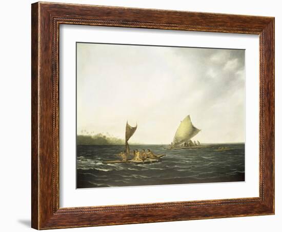 Tonga Canoes-John Webber-Framed Giclee Print