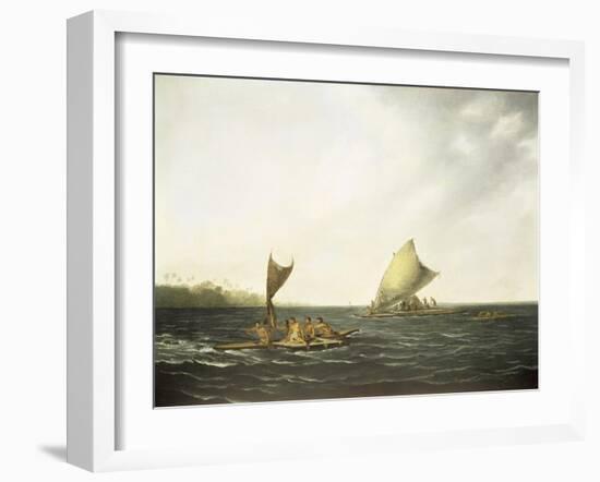 Tonga Canoes-John Webber-Framed Giclee Print