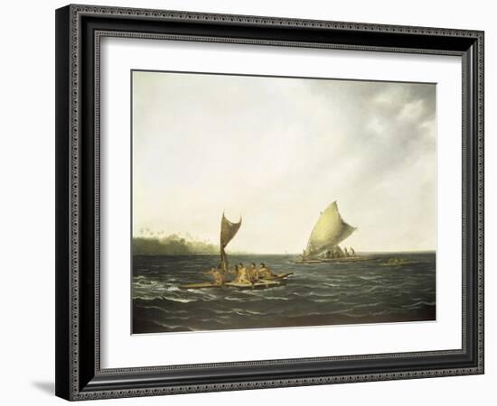 Tonga Canoes-John Webber-Framed Giclee Print