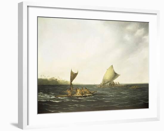 Tonga Canoes-John Webber-Framed Giclee Print