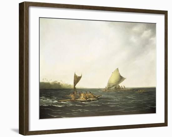 Tonga Canoes-John Webber-Framed Giclee Print