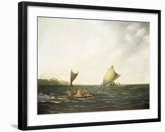 Tonga Canoes-John Webber-Framed Giclee Print